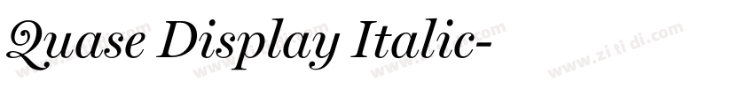 Quase Display Italic字体转换